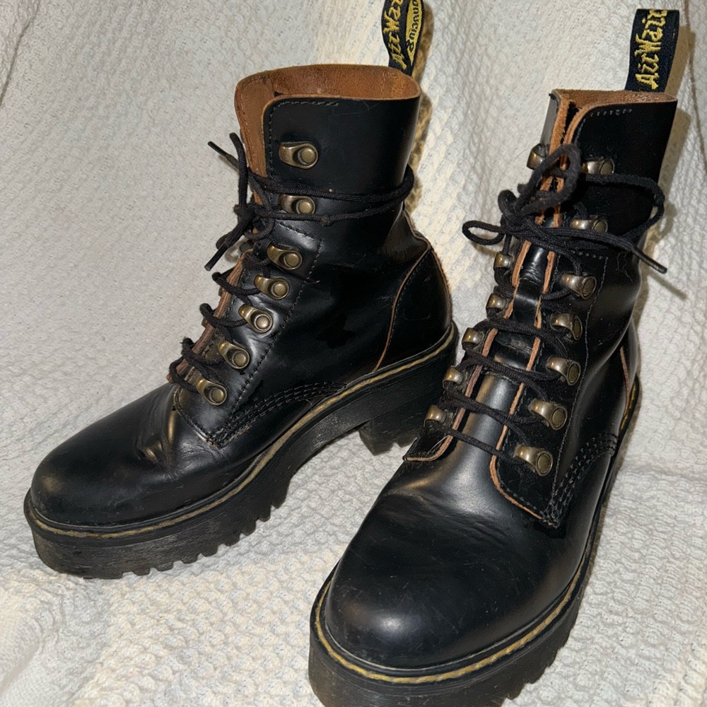 Dr. Martens Women's Leona Leather Heeled Boot
